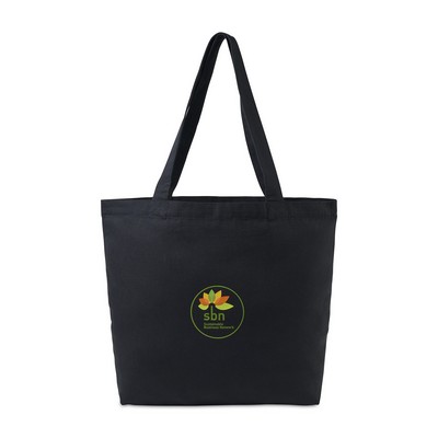 Recycled Cotton Shopper Tote with Interior Pocket - AWARE™ - Black