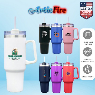 ArticFire Large Capacity 40oz Travel Tumbler with Handle and Straw