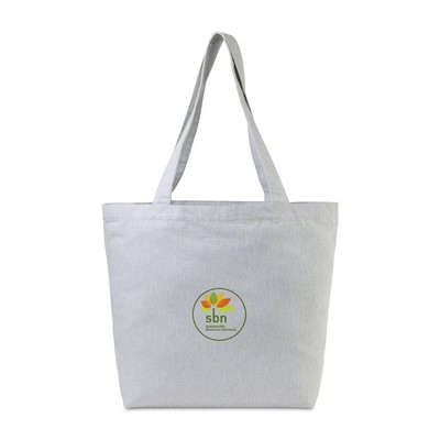 Recycled Cotton Shopper Tote with Interior Pocket - AWARE™ - Light Grey
