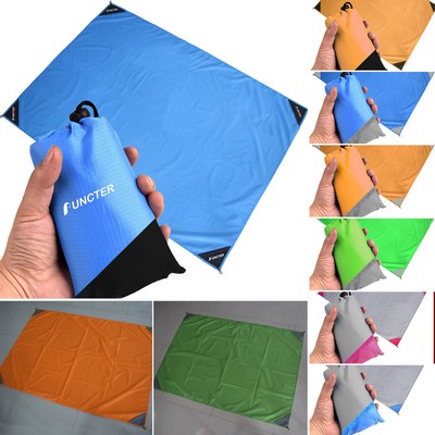 55.16 x 78.8" Large Sand Free Beach Mat Travel Pocket Blanket
